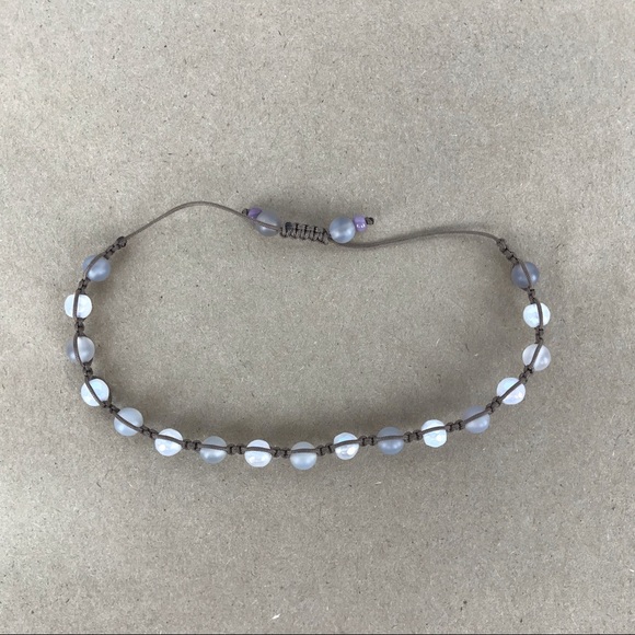 Handmade} Aura Quartz & Grey Agate Bracelet - Picture 4 of 4